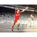 Ian Rush Canvas Liverpool Signed 18 X 24 inch football photo. Good Condition. All autographs are