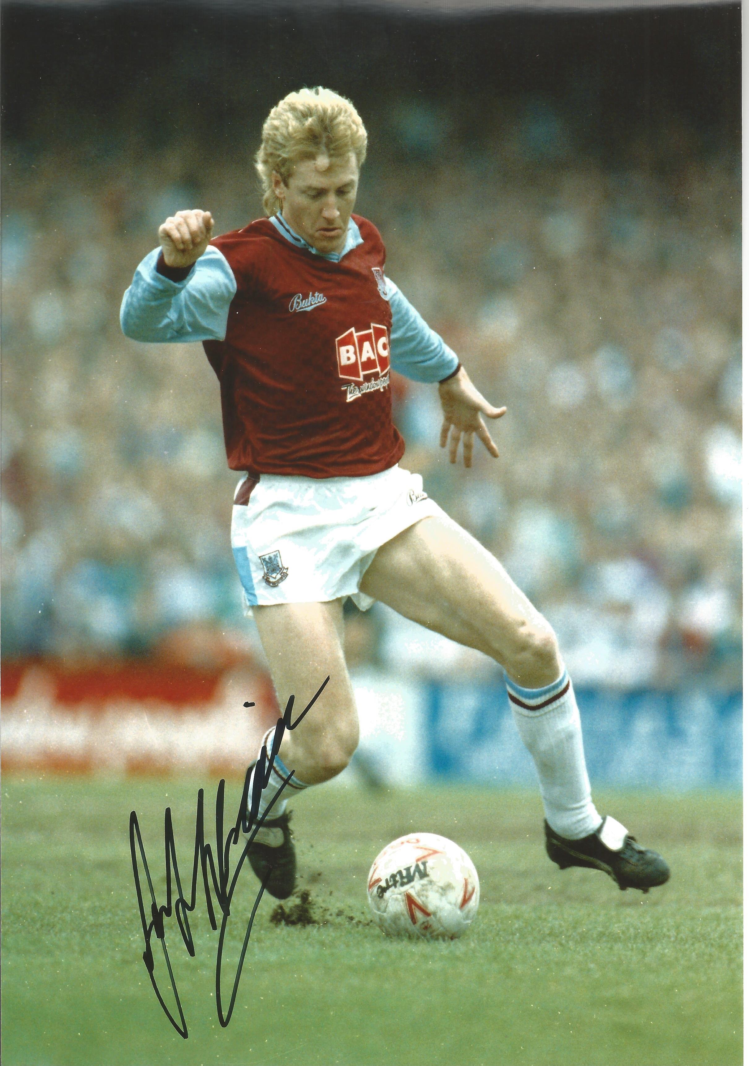 Frank McAvennie West Ham Signed 12 x 8 inch football photo. Good Condition. All autographs are