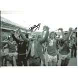 Tommy Docherty Man United Signed 12 x 8 inch football black and white photo. Good Condition. All