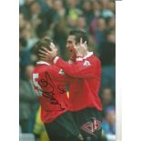 Lee Sharpe Man United Signed 12 x 8 inch football photo. Good Condition. All autographs are