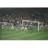 Ole Gunner Solskjaer Man United Signed 12x 8 inch football photo. Good Condition. All autographs are