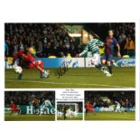 Tony Watt Collage Barca goal Celtic Signed 10 x 8 inch football photo. Good Condition. All