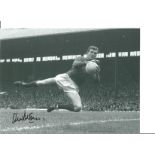 Alex Stepney Man United Signed 10 x 8 inch football black and white photo. Good Condition. All