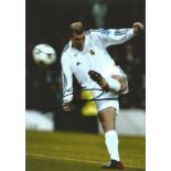 Zinedine Zidane Hampden RARE TAG Real Madrid Signed 12 x 8 inch football photo. Good Condition.