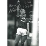 Tony Cottee and Frank McAvennie West Ham Signed 12x 8 inch football black and white photo. Good