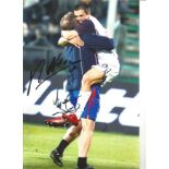 Nacho Novo and Ally McCoist Rangers Signed 12 x 8 inch football photo. Good Condition. All