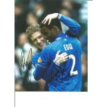 Maurice Edu and Steven Davis Rangers Signed 10 x 8 inch football photo. Good Condition. All