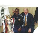 Andy Cole Man United Signed 12 x 8 inch football photo. Good Condition. All autographs are genuine