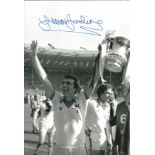 Trevor Brooking West Ham Signed 12 x 8 inch colour enhanced football photo. Good Condition. All