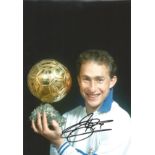 Jean-Pierre Papin Marseille Signed 12 x 8 inch football photo. Good Condition. All autographs are