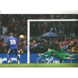 Edwin Van der Sar Man United Signed 12 x 8 inch football photo. Good Condition. All autographs are