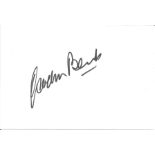 Gordon Banks signature piece. Small 6x4 white card. Gordon Banks OBE (30 December 1937 – 12 February