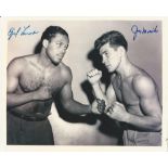 Gil Turer and Joe Miceli signed 10x8 b/w boxing photo. Good Condition. All autographs are genuine