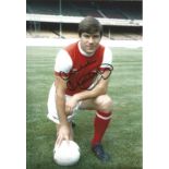 Football Autographed 12 x 8 photo, a superb image depicting MALCOLM MacDONALD, Arsenal's centre-
