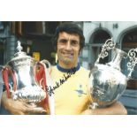 Football Autographed 12 x 8 photo, a superb image depicting FRANK McLINTOCK posing with the First