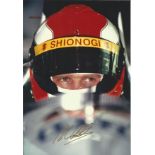 Johnny Herbert signed 12x8 colour photo. retired British racing driver and television announcer.
