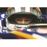 Daniil Kvyat signed 12x8 colour photo. Russian auto racing driver currently driving in Formula One