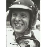 Dan Gurney signed 12x8 black and white photo. American racing driver, race car constructor, and team