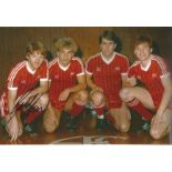 Football Autographed 12 x 8 photo, a superb image depicting GORDON STRACHAN and his Aberdeen team
