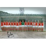 Football Autographed 12 x 8 photo, a superb image depicting EDDIE KELLY and his Arsenal team mates