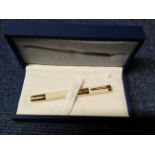 Waterman Elegance Ivory coloured gold plated Ballpoint Pen in original box with full certification.