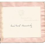 Winston Churchill signed white page embossed with Colonial Office crest and the address, signed in