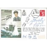 WW2 Boat signed Squadron Leader T. M Bulloch DSO, DFC flown cover signed by Admiral Karl Donitz,