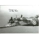 WW2 bomber veteran Cal Younger 460 Sqn signed 6x4 black and white photo. Good Condition. All