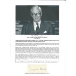 The Rt. Hon. Lord Hurd of Westwell CH, CBE, PC Douglas Hurd signature piece MP and Conservative