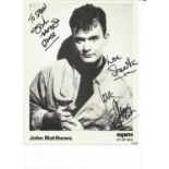 Undercover band three members signed on John Matthews 10 x 8 black and white portrait photo. They