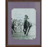 Horse Racing Richard Dunwoody signed 15x12 framed and mounted black and white photo pictured