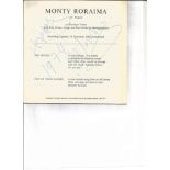 Monty Roraima signed 45rpm record sleeve. Record included. Good Condition. All autographs are