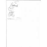 Tony Slattery Eric Talford Coronation Street 5x4 dedicated signature piece with one other on reverse