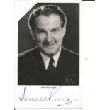 Donald Peers signed 6x4 bw photo. TV Film autograph. Good Condition. All autographs are genuine hand