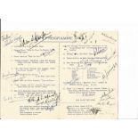 Multiple signed 1943 HMS Europa Happy Landings programme. Signed inside by many of the performers
