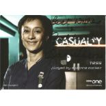 Suzanne Packer Tess Casualty signed 6x4 photo card Actress. Good Condition. All autographs are
