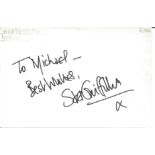 Sarah Griffiths signature piece 6x4 on white card Actress. Good Condition. All autographs are