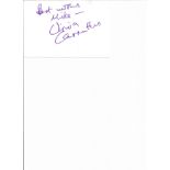 Olivia Carruthers Suzanne Holbrook Coronation Street 6x4 dedicated signature piece on white card