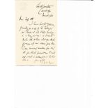 Frederick W Myers poet hand written letter 1883. Frederic William Henry Myers was a poet,