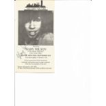 Mary Wilson signed promotional leaflet. American vocalist, best known as a founding member and