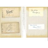 Signature piece collection. Contains 8 signatures including Leslie Crowther, Glenda Jackson,