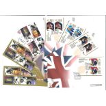 2012 London Paralympics FDC collection in Red Album. Superb collection of 75 First day covers,