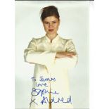 Sophie Aldred signed dedicated 12x10 colour photo Actress. Good Condition. All autographs are