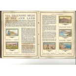 Cigarette card album from Nicholas Sarony & Co. Contains full set of 50 cards entitled Around the