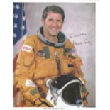 Richard H Truly signed 10x8 colour NASA portrait photo. retired Vice Admiral in the United States
