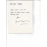 Jack Haggerty signed birthday card. Good Condition. All autographs are genuine hand signed and