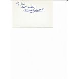 Freddie Young signed album page. 9 October 1902 - 1 December 1998, often credited as F. A. Young was