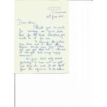 Lady Jill Harris handwritten letter and signed Christmas card to WW2 book author Alan Cooper