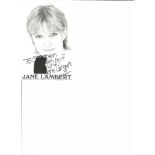 Jane Lambert Dr Morris The Bill signed dedicated b/w photo card Actress. Good Condition. All