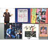 Signed music collection. Includes 7 signed cd sleeves. CD's included and one cassette tape. Some